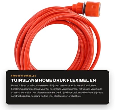 Dailygoods- Tuinslang 6 Meter - Hoge Druk - Flexibel - Slijtvast - Barstbestendig - Antivries - Multifunctioneel Gebruik - Waterleiding
