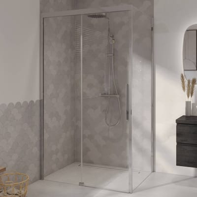 Ben IMotion Douchecabine - met Schuifdeur Naar Links - 120x90x206 cm - Veiligheidsglas - Antikalk - Chroom - Douchewand
