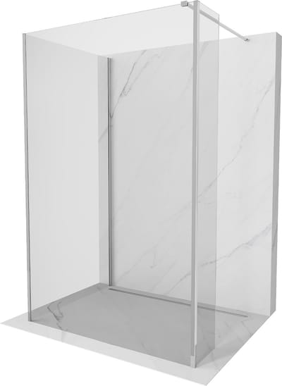 Mexen Kioto douchewand Walk-in 90 x 70 x 30 , transparant, chroom - 800-090-070-221-01-00-030