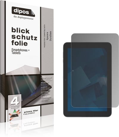 dipos – Matte Privacy Screenprotector geschikt voor Kyocera DuraSlate | Anti-Spy Beschermfolie