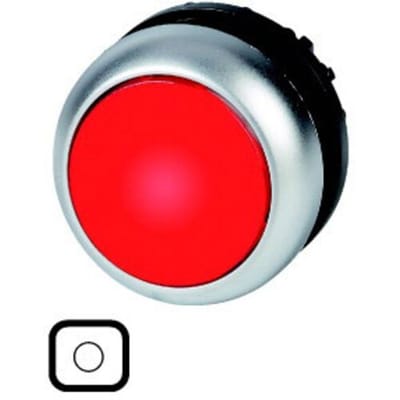 Eaton 216937 M22S-DL-R-X0 Verlichte druktoets Kunststof frontring Knop Rood 1 stuk(s) Piece