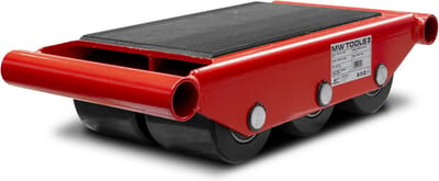 Transportrollen 6 t 6 nylon rollen met vast plateau MW Tools TRR6