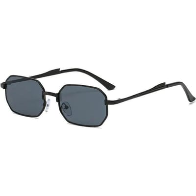 Smal Zonnebril voor Mannen Mode Rechthoekig voor Vrouwen Metaal Luxe Merk Klassieke Zonnebril as the picture gray