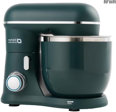 RFWR® Kleine keukenmachine met 10 snelheden en 2 kommen van 3,5 l - Compacte deegmachine voor kleine porties
