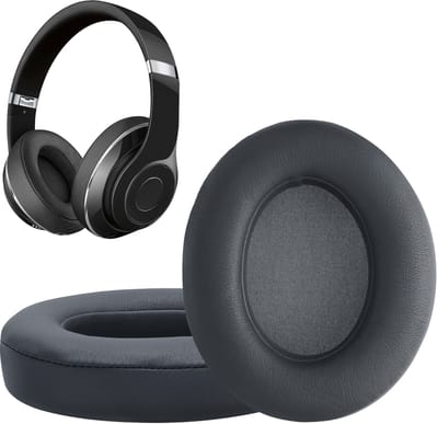 kwmobile 2x oorkussens geschikt voor Beats Studio 2 / 3 Wireless - Earpads voor koptelefoon in steengrijs