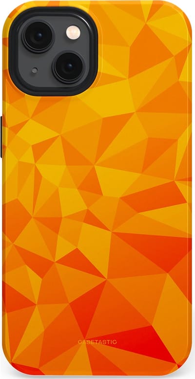 Casetastic Hoesje Geschikt voor Apple iPhone 13 Magsafe - Stijlvolle Beschermende Duo-layer Case - Citrus Polygoon