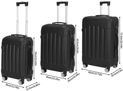Cventrix Kofferset 3 delig - Koffer - Reiskoffers - 3-delige Kofferset - Bagage met slot - harde koffer op wielen - ABS