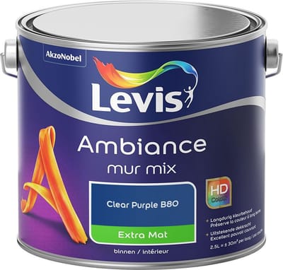 Levis - Ambiance Mur Extra Mat Mix - Clear Purple B80 - Mengverf - 2,5 L