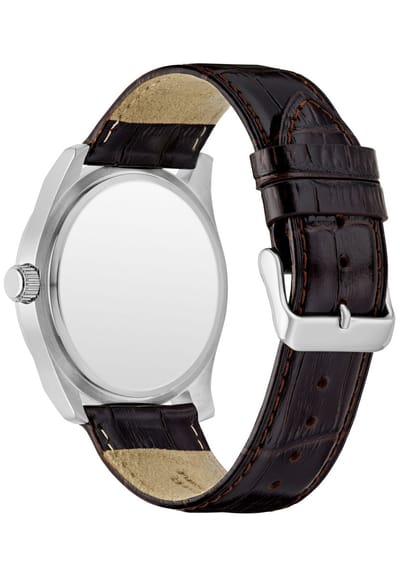 Guess Huck Quartz Analoog Horloge Bruin Behuizing: 100% Roestvrij Staal| Armband: Echt Leer 44 mm U1486G1M, U1486G2M, U1486G3M