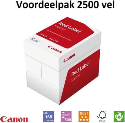 Canon Red Label Zero 97006200 Printpapier, kopieerpapier DIN A4 80 g/m² 2500 vellen Wit