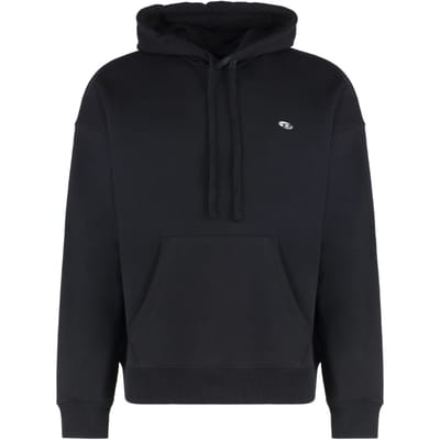 Diesel Hoodie Met Klein Logo, Zwart