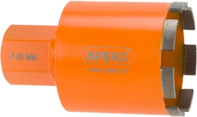 85mm 1 1/4UNC (F) - BETON dozenboor - 6 segmenten Diamantboor - Nat gebruik Betonboor - SPERO