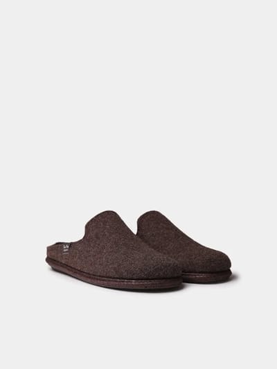Herenslippers van gerecyclede wol | TOMAS-RW