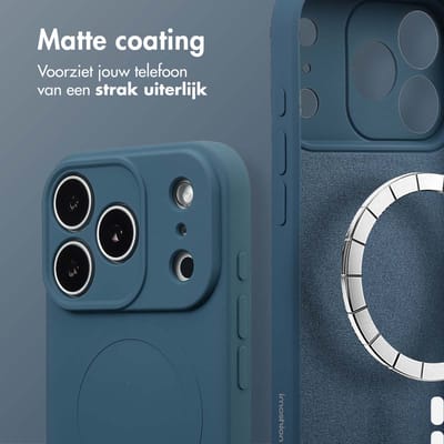 imoshion Hoesje - Geschikt voor Apple iPhone 17 Pro Max - Color Backcover geschikt voor MagSafe - Donkerblauw