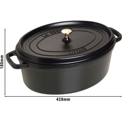 STAUB LA COCOTTE - Kookpot - Ovaal - 370mm - Gietijzer - Zwart