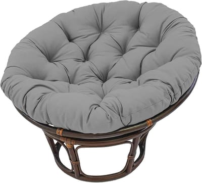 Stoelkussen Rond - Buitenkussen Hangmand - Comfortabel Zitten - Waterdicht Oxford Doek - 110 x 110 cm - Grijs