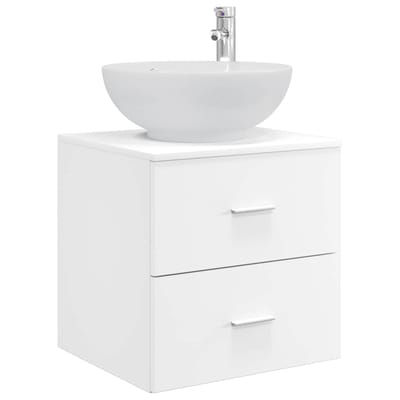 vidaXL Wandgemonteerde wastafelmeubel Wit 49,5 x 44,5 x 66,5 cm