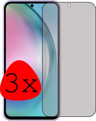 Screenprotector - 3 Stuks Geschikt voor Samsung Galaxy A54 - Privacy Filter - Beschermglas - Gehard Glas - Tempered Glass - Screen Protector