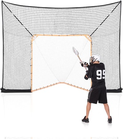Unyqoos® Lacrosse en Hockey Doelnet met Terugloopblokkering en Draagtas