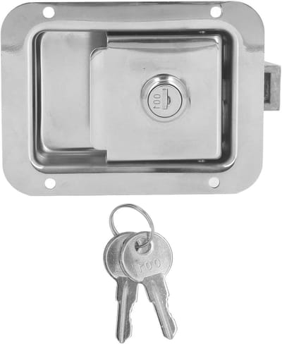 Stainless Steel Recessed Paddle Type Lock voor Reistrailers, RV Deuren en Toolboxen - Vervangingsslot voor Veiligheid en Bescherming van Meubels