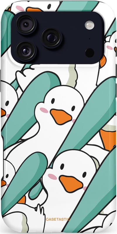 Casetastic hoesje geschikt voor Apple iPhone 17 Pro Max - MagSafe - Dubbellaagse bescherming - Ganssterk - Fashion Case - Wit Mintgroen Grijs Turquoise