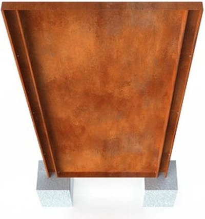 Gerofence Bevestigingspaal Cortenstaal 50 x 75 x 2395 mm Geroba