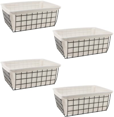 Dailygoods- Draadopbergmand Stapelbaar - Draadmanden - Opbergmanden - Keukenorganizer - Bijkeuken - Duurzaam Metaal - Opbergmand