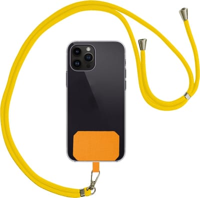 Universeel Telefoonkoord Telefoonkoorden Verstelbaar - Universeel Telefoon Koord Polyester Telefoonkoord - Geel