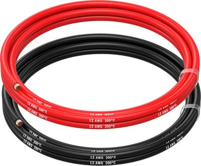 MMOBIEL 12 AWG Siliconen Elektrische Draad - 12 Gauge (3,31mm²) Vertinde Koperkabel - 2 Aparte Draden Rood & Zwart Elk 1,5 m voor RC, Drones, 3D Printers, Batterijen, Luidsprekerdraden, Led Strips