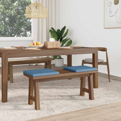 vidaXL - Bankkussen - 2 - st - corduroy - Blauw - Diepte - 35 - cm