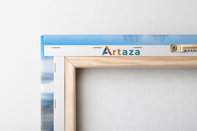 Artaza Canvas Schilderij Drieluik Twee Pinguïns op Stenen in Antarctica - 120x60 - Foto Op Canvas - Canvas Print