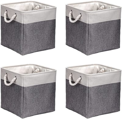 Unyqoos ® Stijlvolle en Praktische Opbergmanden voor Kast en Huishouden in Set van 4 Stuks