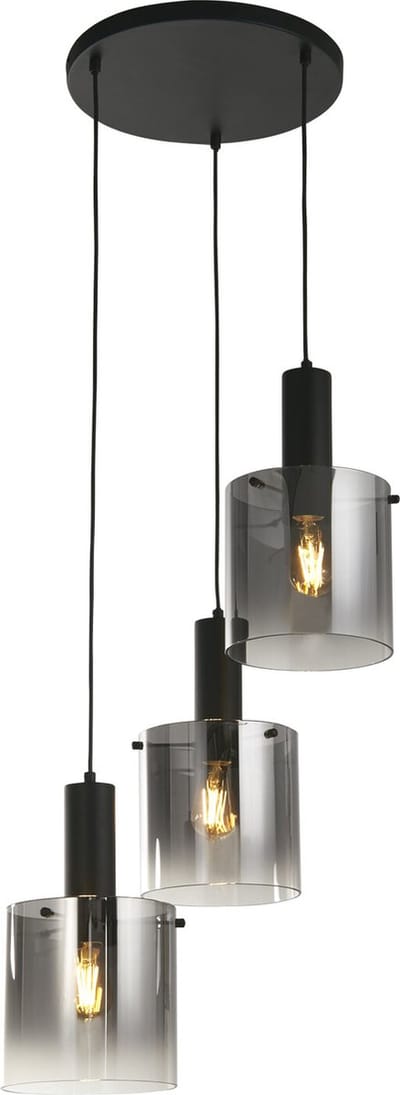 Hanglamp Multi Pendel 3 Lichts Zwart Smoke SWEDEN