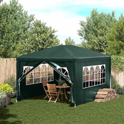 Tuinfeest Tent - Partytent Waterdicht - Buitenfeesten Organiseren - Verstelbare Hoogte - 3 x 4 Meter - Groen