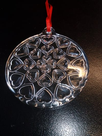 RCR KERSTVERSIERING HARTJES 4 STUKS