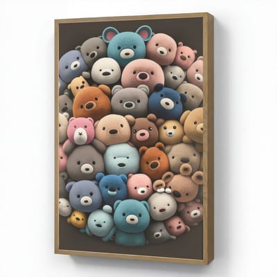 Nachtlampje 60x90 cm - Kinder lamp - Teddybeer - Knuffel - Dieren - Meisjes - Jongens - Tafellamp kinderkamer draadloos - Slaapkamer lampje - Bedlamp kinderen - Kinderlampje - Wandlamp babykamer - Nachtlampjes