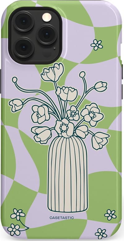 Casetastic Hoesje Geschikt voor Apple iPhone 12 Pro Max Magsafe - Stijlvolle Beschermende Duo-layer Case - Bosje vol groen
