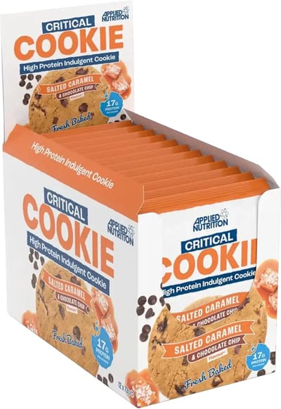 Applied Nutrition Critical Cookie (12x73g) Salted Caramel & Chocolate Chip - Functionele voeding - Eiwit Snacks