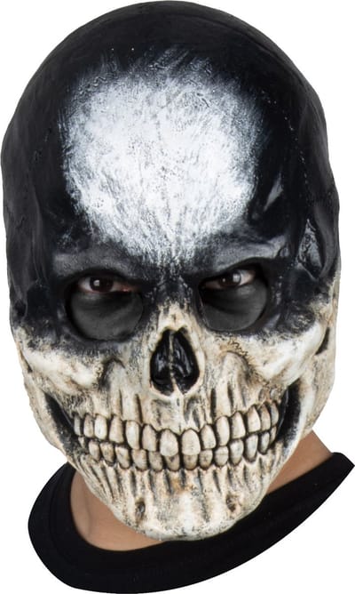Partychimp Schedel Masker Halloween Eng Horror Hoofdmasker Oude Krijger voor bij Halloween Kostuum Volwassenen Carnaval - Latex - One Size