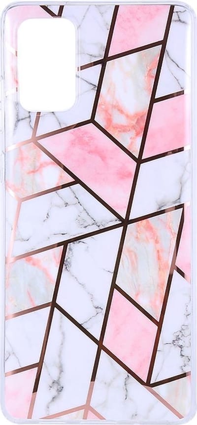 Shop4 - Geschikt voor Samsung Galaxy A71 Hoesje - Zachte Back Case Marmer Combinatie Licht Roze