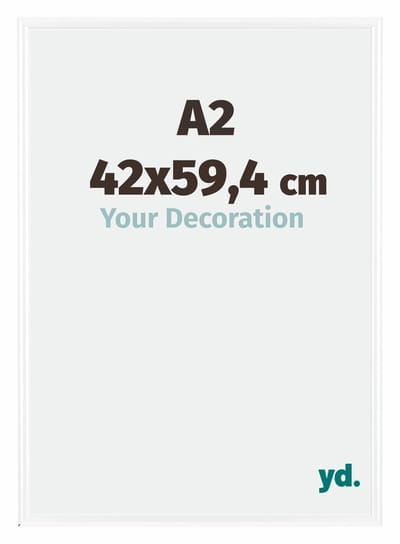 Your Decoration - Fotolijst A2 42x59,4 cm - Kunststof - Wit Hoogglans - Bordeaux