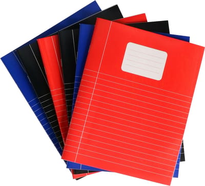 Bellatio Decorations Schriften A5 lijn - 18 stuks - 80 blz - schoolschriften - kleuren assorti - gelinieerd