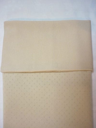 Oogappel Tricot Pointelle Tricot Wafel Wiegdeken 75x100 cm-Beige
