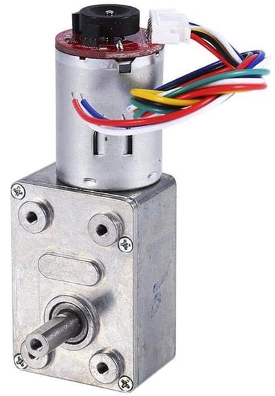 DC Gear Motor 12V High Torque Reduction Gear Box with Encoder Srong Self-locking 6mm Output Shaft 10RPM - ShopVlot