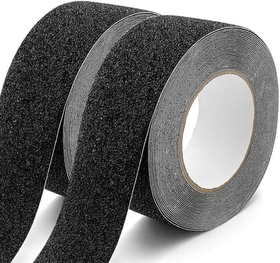 Non-slip tape 50 mm x 10 m, 2 rollen voor trappen, hellingen en vloeren, zelfklevend, veilig en duurzaam