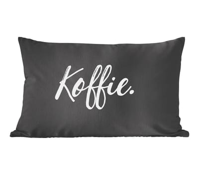 Sierkussens - Kussentjes Woonkamer - 60x40 cm - Koffie - Spreuken - Caffeine - Quotes