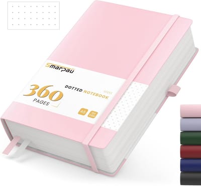 Gestreept Notitieboek A5 - Hardcover 360 Pagina's Gelinieerd 100 g/m² - 14,5 x 21 cm - Roze