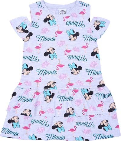 Grijs zomerjurkje met ruches Minnie Mouse DISNEY