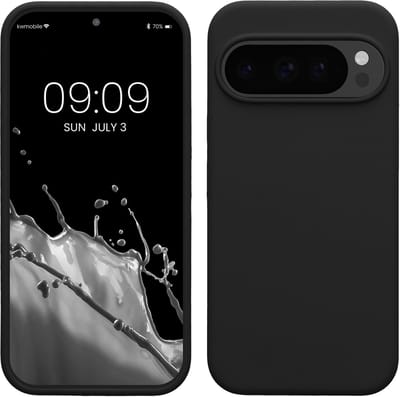 kwmobile telefoonhoesje geschikt voor Google Pixel 10 / Pixel 10 Pro - Hoesje met siliconen coating - Smartphone case in zwart