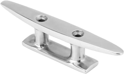 Roestvrijstalen mooringklem voor boten, ponton klem, 10 x 5.5 x 2.4 cm, ideaal voor dek en touwbevestiging